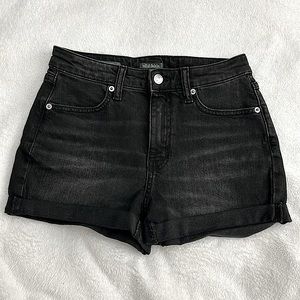 High rise faded black vintage shorts